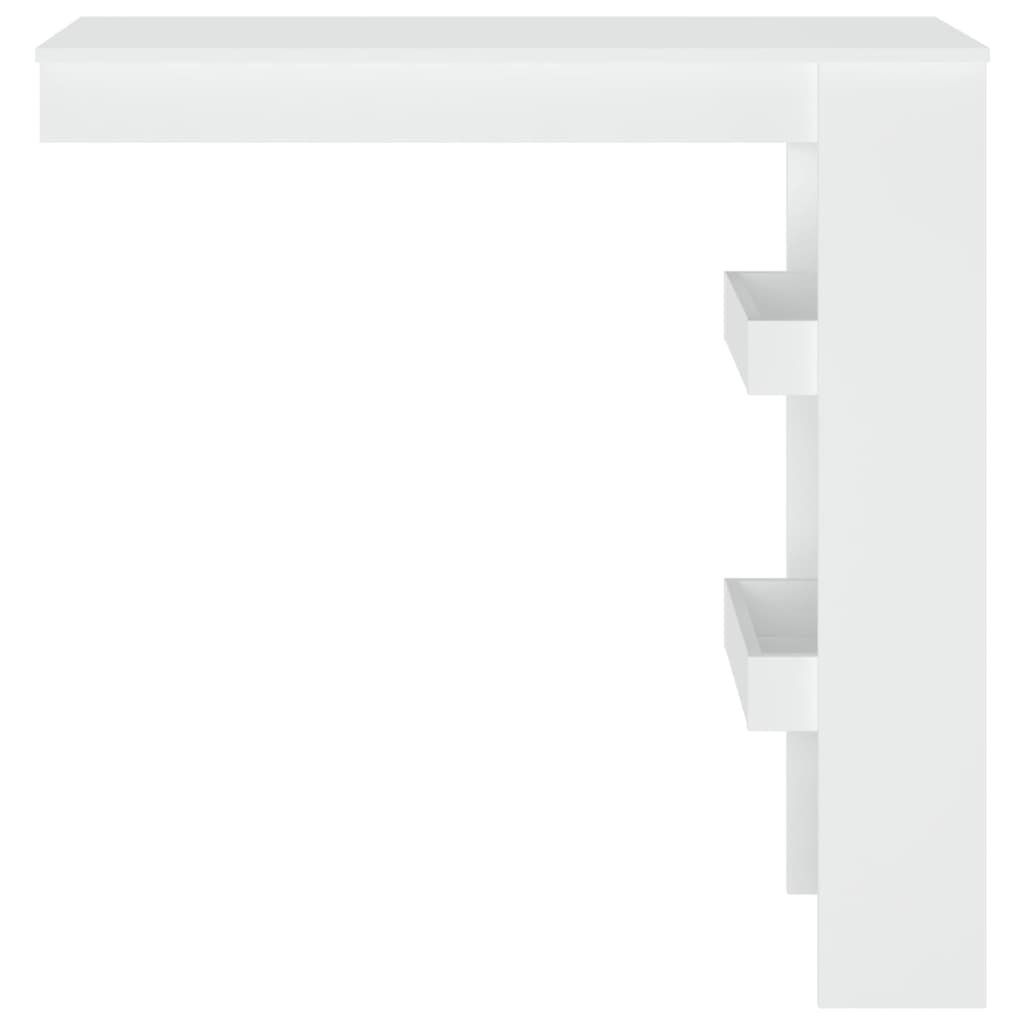 Bancone da Muro Bianco 102x45x103,5 cm in Legno Compensato