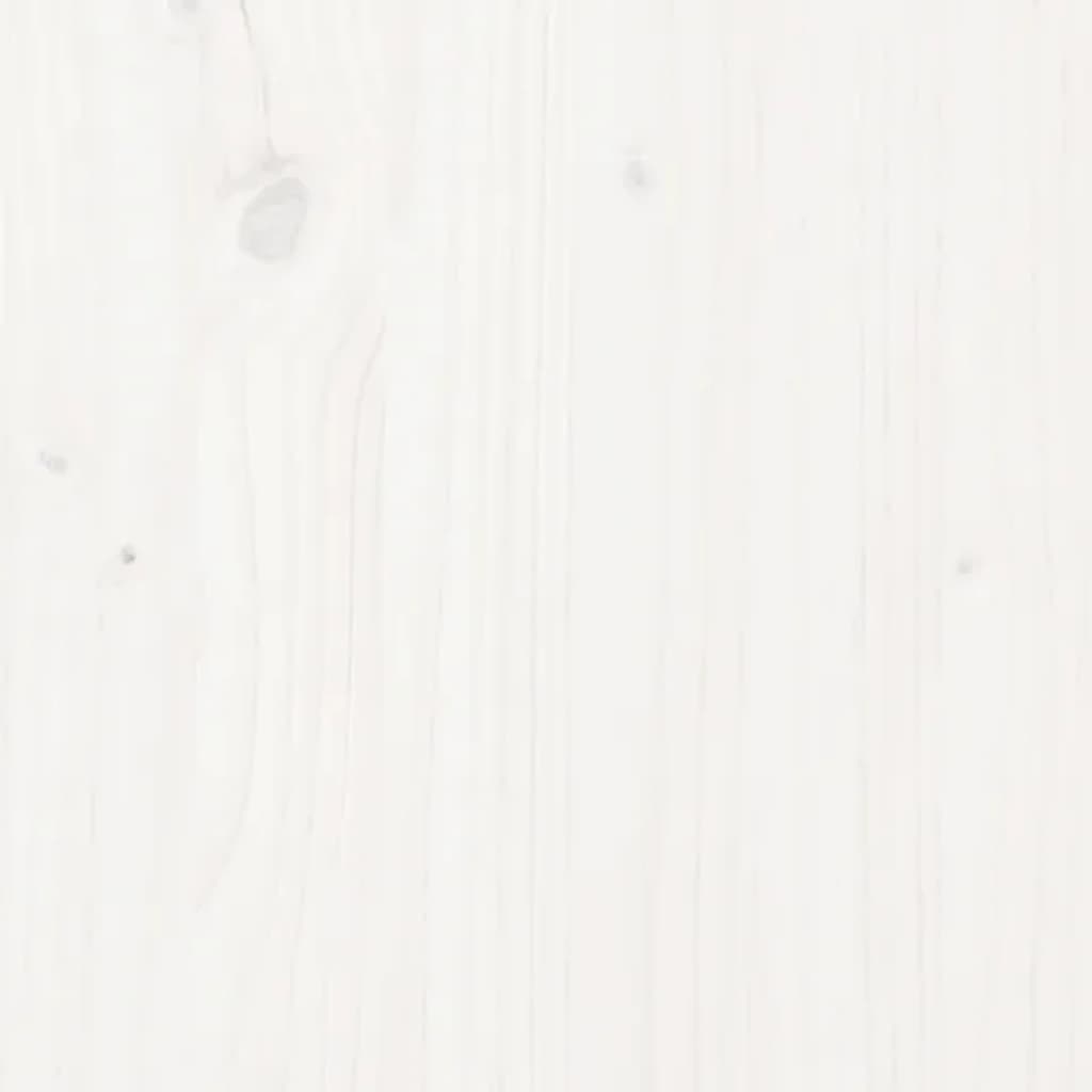Tavolo Consolle Bianco 70x35x75 cm in Legno Massello di Pino