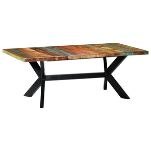 Tavolo da Pranzo 200x100x75 cm in Legno Massello di Recupero