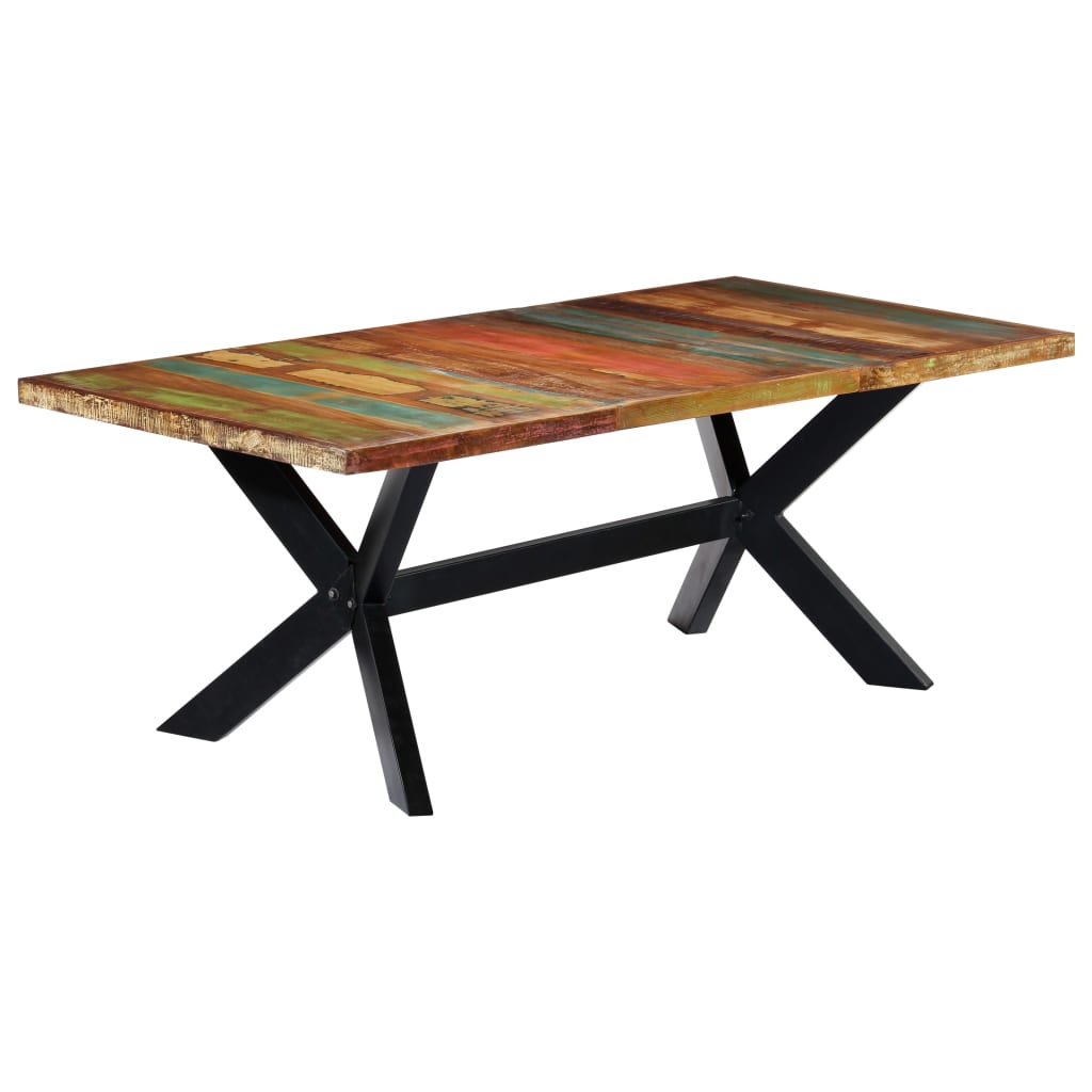 Tavolo da Pranzo 200x100x75 cm in Legno Massello di Recupero