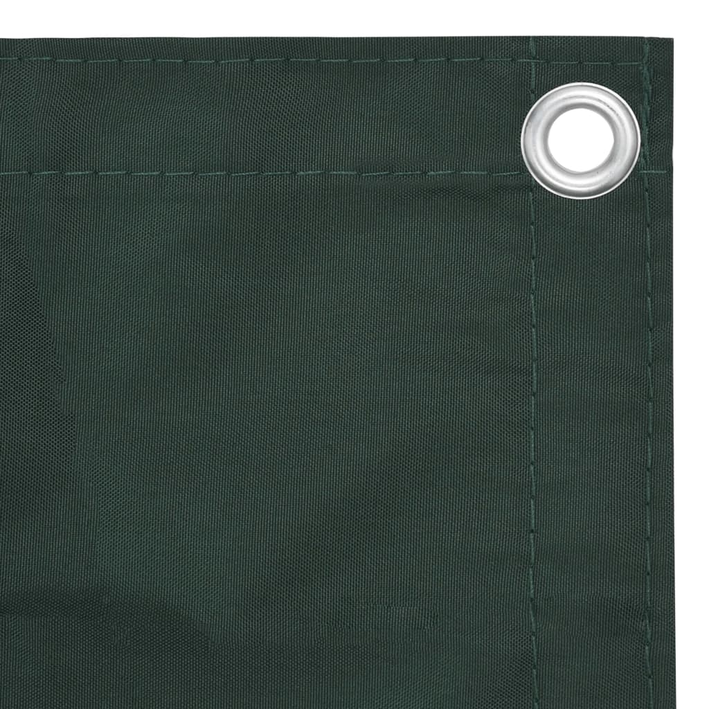 Paravento da Balcone Verde Scuro 75x500 cm Tessuto Oxford