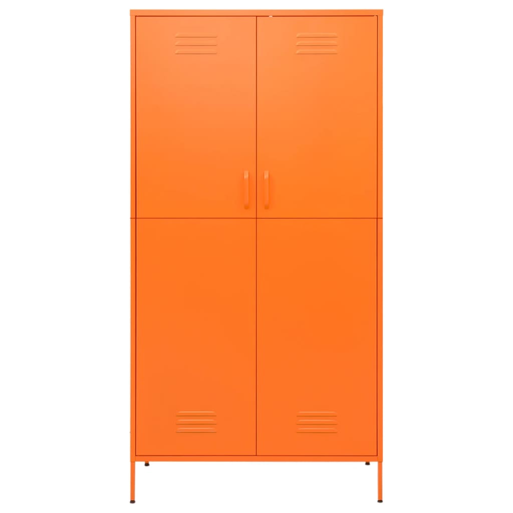 Armadio Arancione 90x50x180 cm in Acciaio