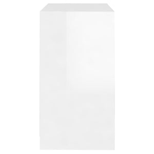 Credenza Bianco Lucido 70x41x75 cm in Legno Multistrato