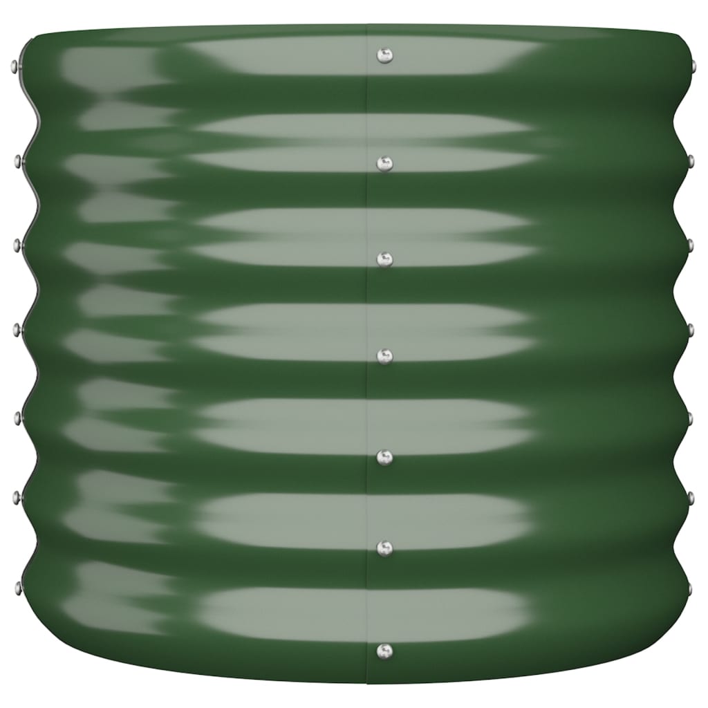 Vaso da Giardino Acciaio Verniciato a Polvere 40x40x36 cm Verde