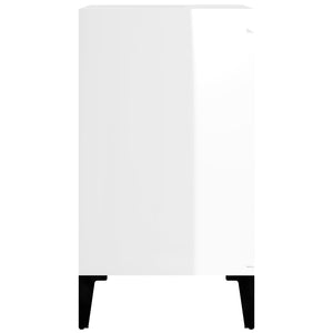 Mobile Lavabo Bianco Lucido 58x33x60 cm in Legno Multistrato