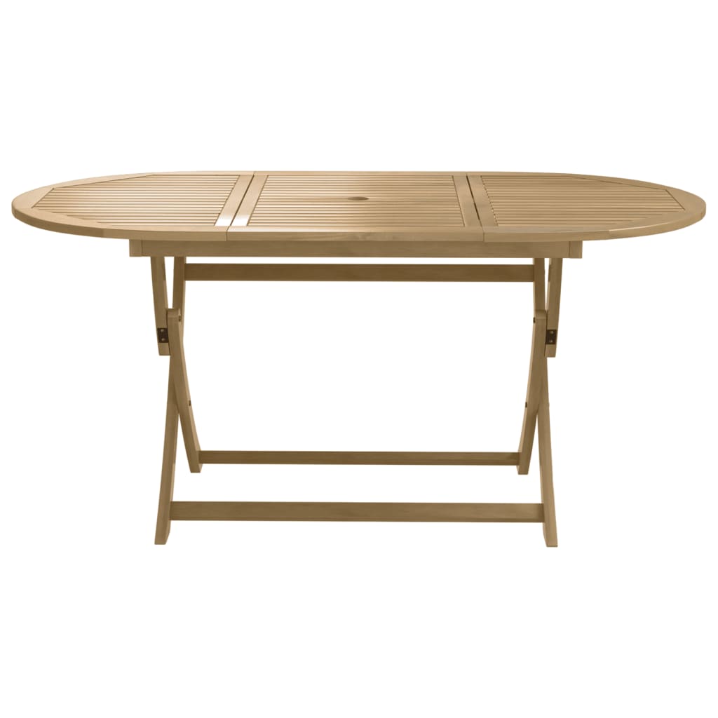 Tavolo da Giardino Pieghevole 160x85x75cm Legno Massello Acacia