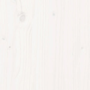 Poggiapiedi da Giardino Bianco 62x30x32 cm Legno Massello Pino