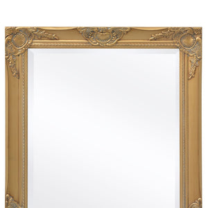 Specchio da Parete Stile Barocco 100x50 cm Oro
