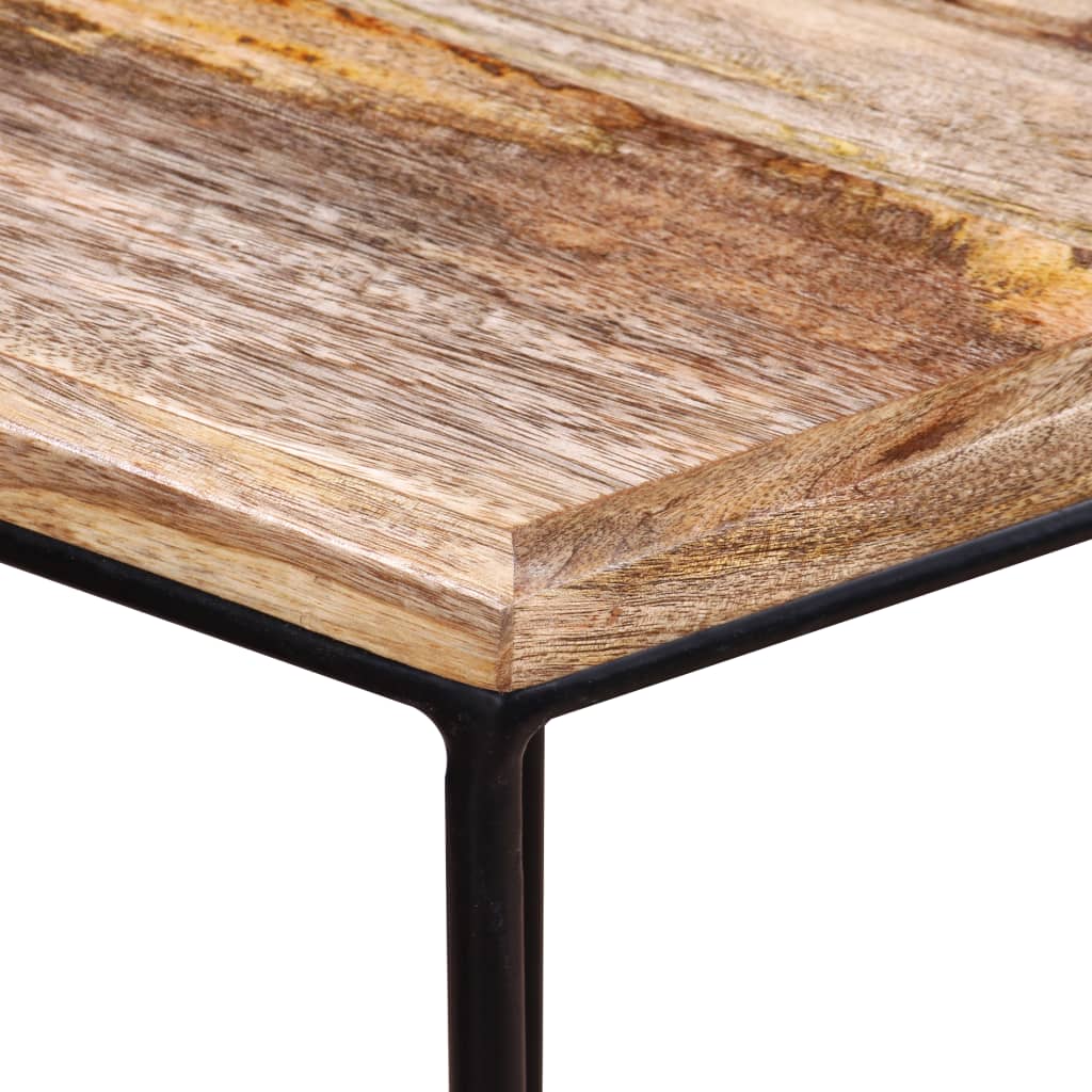 Tavolino da Salotto in Legno Massello di Mango 56x48x40 cm