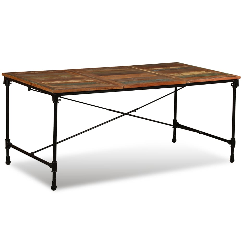 Tavolo da Pranzo in Legno Massello Anticato 180 cm
