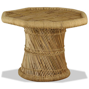 Tavolino da Salotto in Bambù Ottagonale 60x60x45 cm