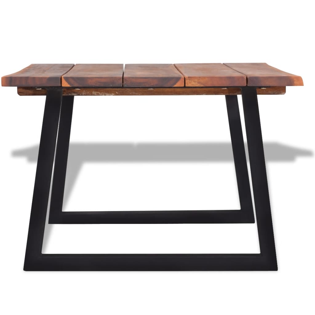 Tavolino da Caffè in Legno Massello di Acacia 110x60x40 cm