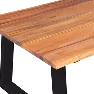 Tavolino da Caffè in Legno Massello di Acacia 110x60x40 cm