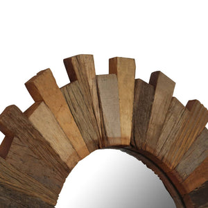 Specchio da Parete in Legno Massello di Recupero 50 cm