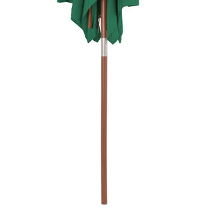 Ombrellone da Esterni con Palo in Legno 150x200 cm Verde