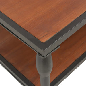 Tavolino da Caffè con Mensola 120x60x40 cm in Massello di Abete
