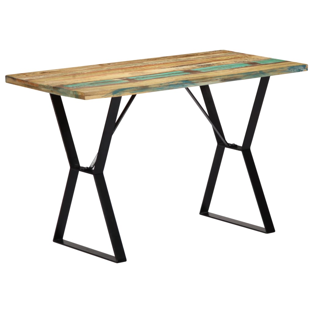 Tavolo da Pranzo 120x60x76 cm in Legno Massello di Recupero