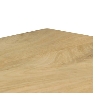 Tavolo da Pranzo 115x55x76 cm Legno Massello di Mango e Acciaio