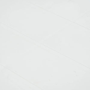 Set Pranzo da Giardino 7 pz in Plastica Stile Rattan Bianco