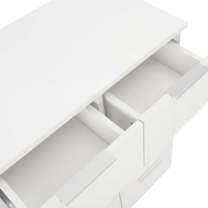 Credenza Bianco Lucido 60x35x80 cm in Legno Multistrato