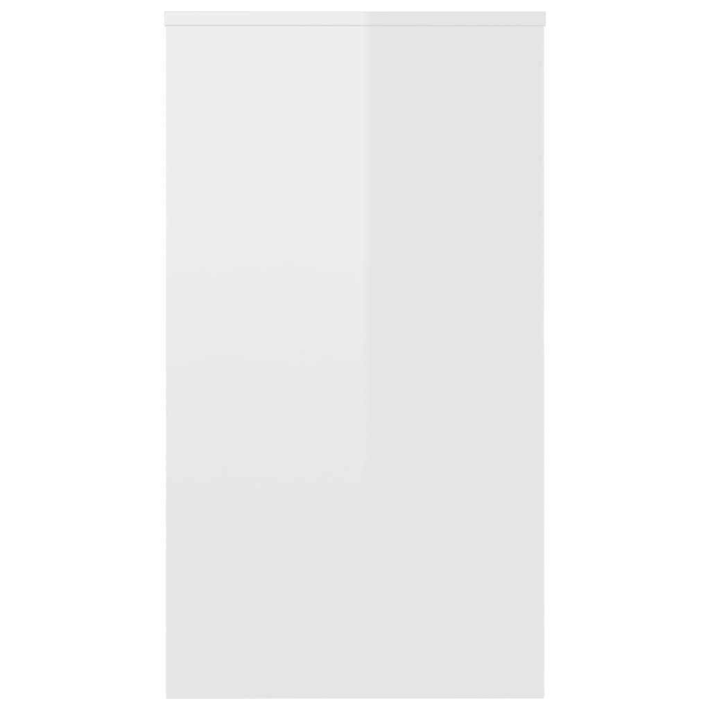 Scrivania Bianco Lucido 90x40x72 cm in Legno Multistrato