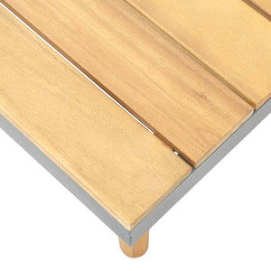 Tavolino per Giardino 60x60x31,5 cm Legno Massello di Acacia