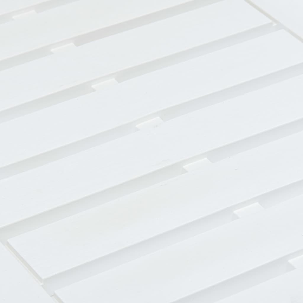 Tavolo da Giardino Bianco 78x55x38 cm in Plastica