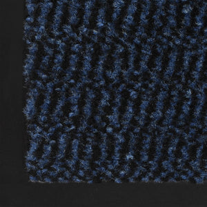 Tappeti Antipolvere 2 pz Rettangolari Trapuntati 40x60 cm Blu
