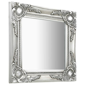 Specchio da Parete Stile Barocco 40x40 cm Argento