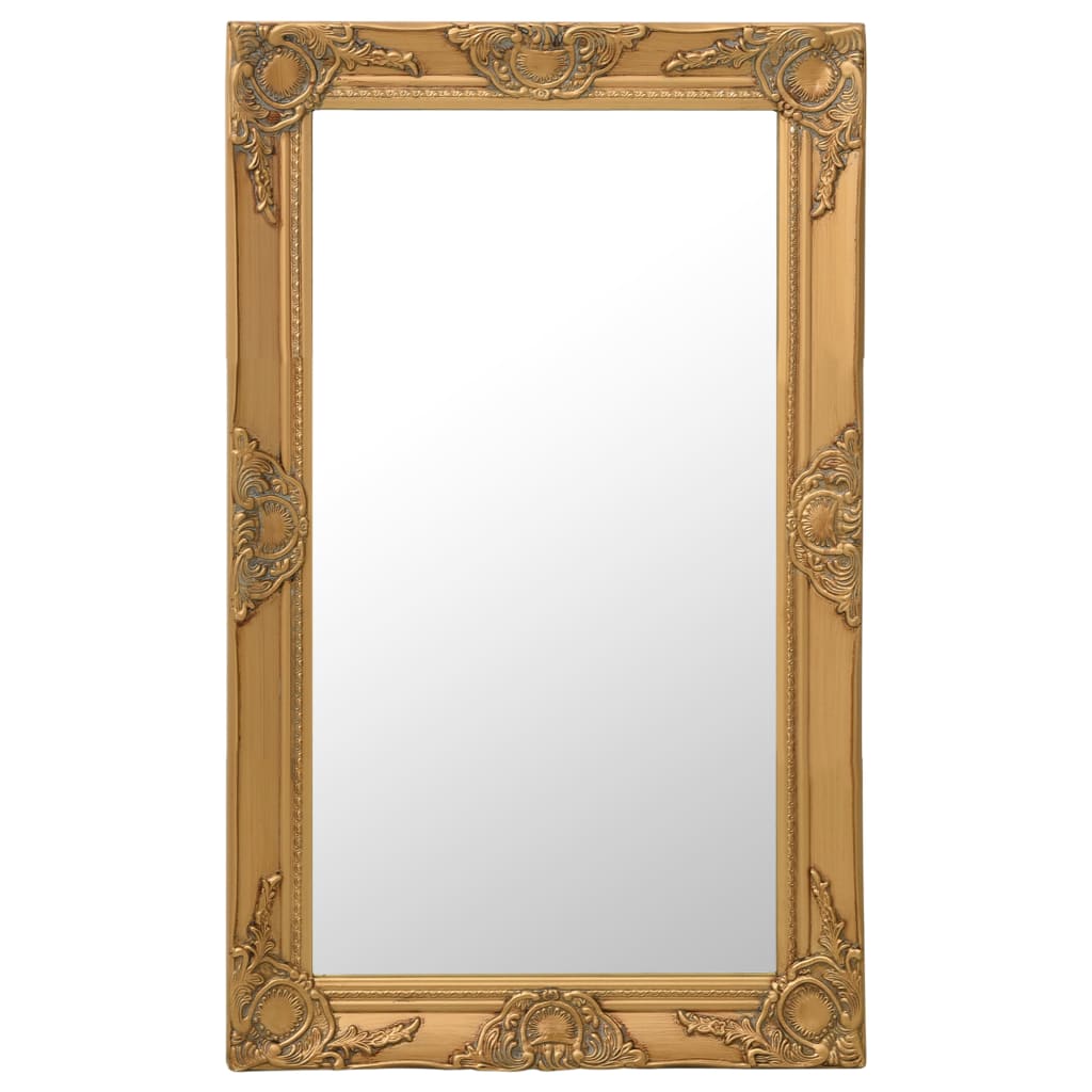 Specchio da Parete Stile Barocco 50x80 cm Oro
