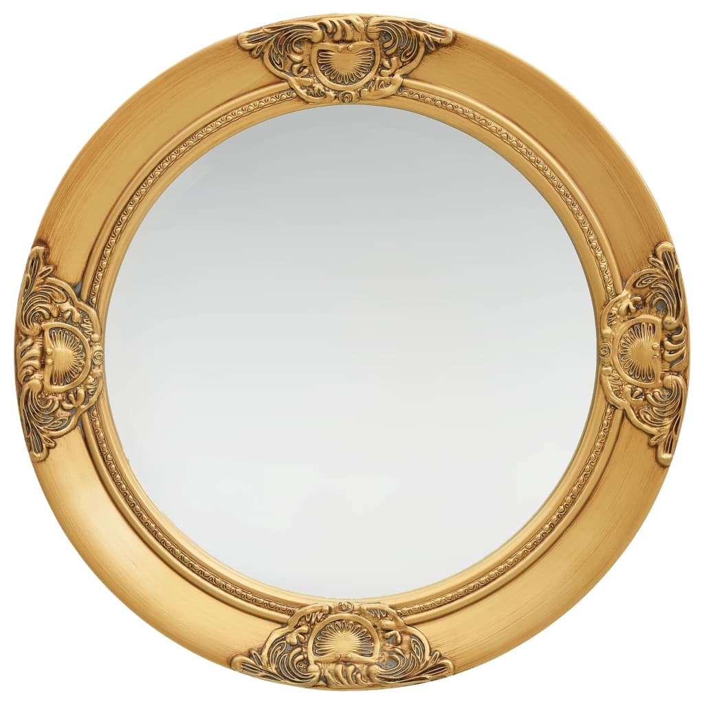 Specchio da Parete Stile Barocco 50 cm Oro