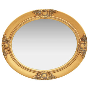 Specchio da Parete Stile Barocco 50x60 cm Oro