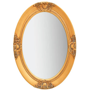 Specchio da Parete Stile Barocco 50x70 cm Oro