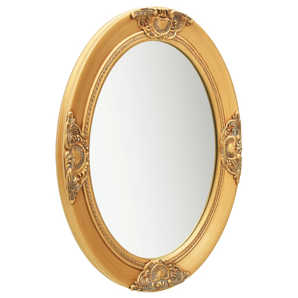 Specchio da Parete Stile Barocco 50x70 cm Oro