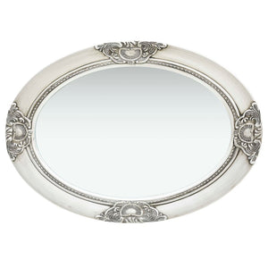 Specchio da Parete Stile Barocco 50x70 cm Argento