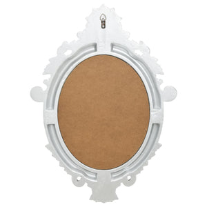 Specchio da Parete Stile Castello 56x76 cm Argento