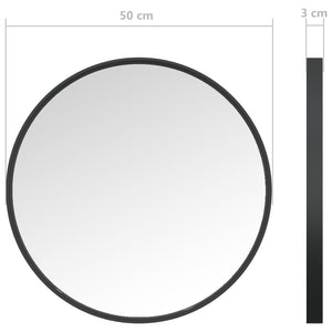 Specchio da Parete Nero 50 cm