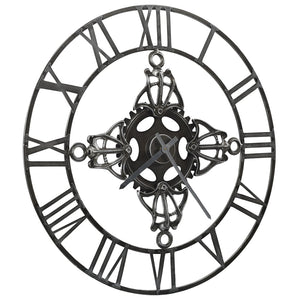 Orologio da Parete Argento 78 cm in Metallo