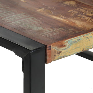 Tavolo da Pranzo 140x140x75 cm in Legno Massello di Recupero