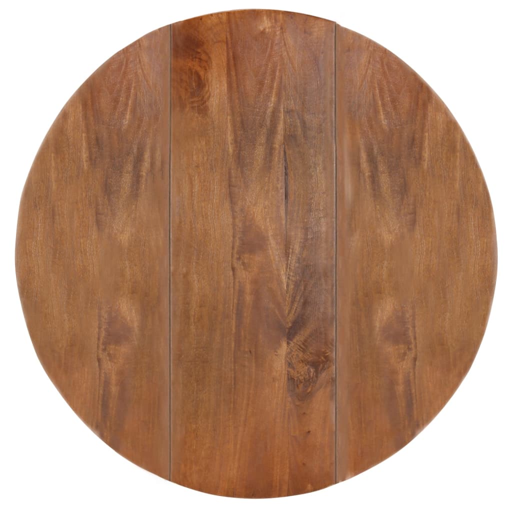 Tavolo da Pranzo Rotondo 110x76 cm in Legno Massello di Mango