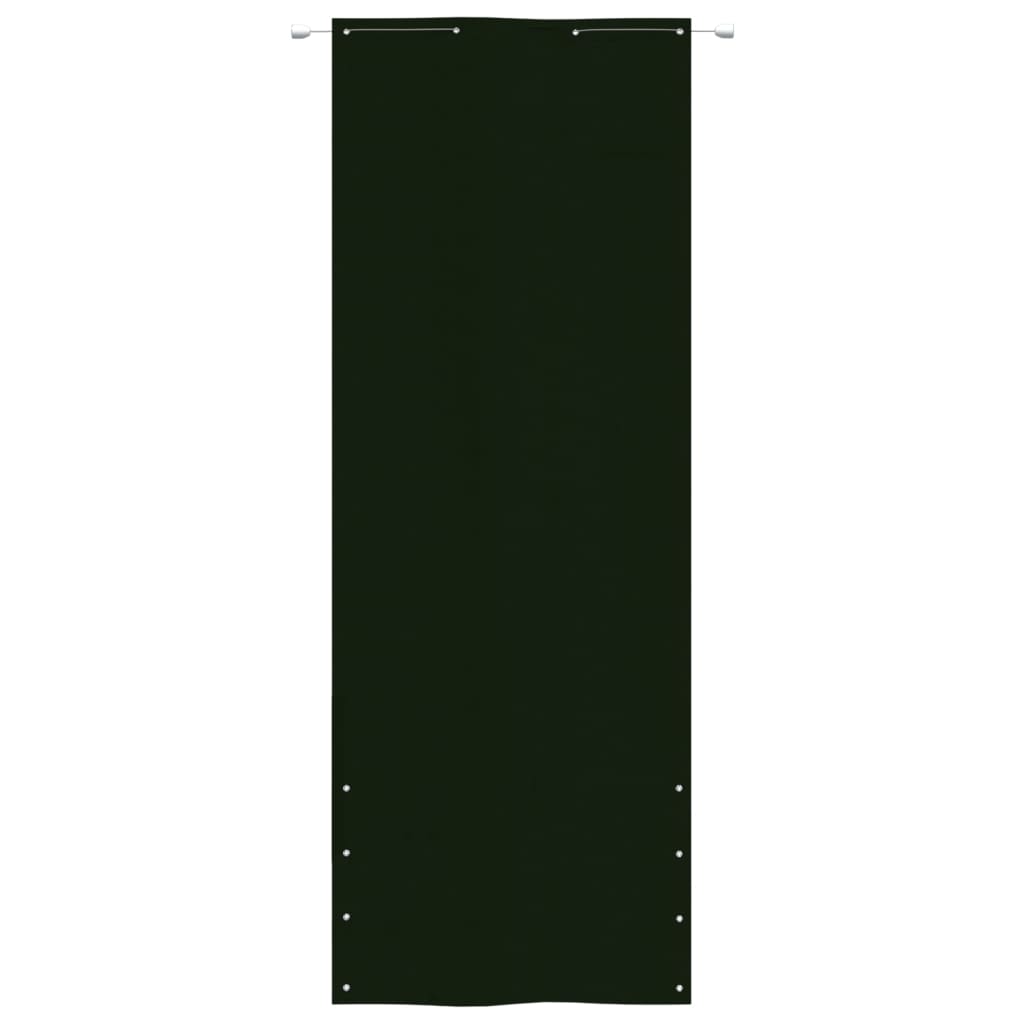 Paravento per Balcone Verde Scuro 80x240 cm in Tessuto Oxford