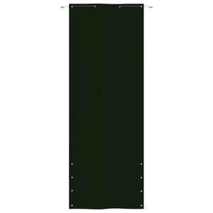 Paravento per Balcone Verde Scuro 80x240 cm in Tessuto Oxford