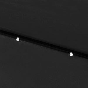 Ombrellone da Esterni con LED e Palo in Acciaio Nero 2x3 m