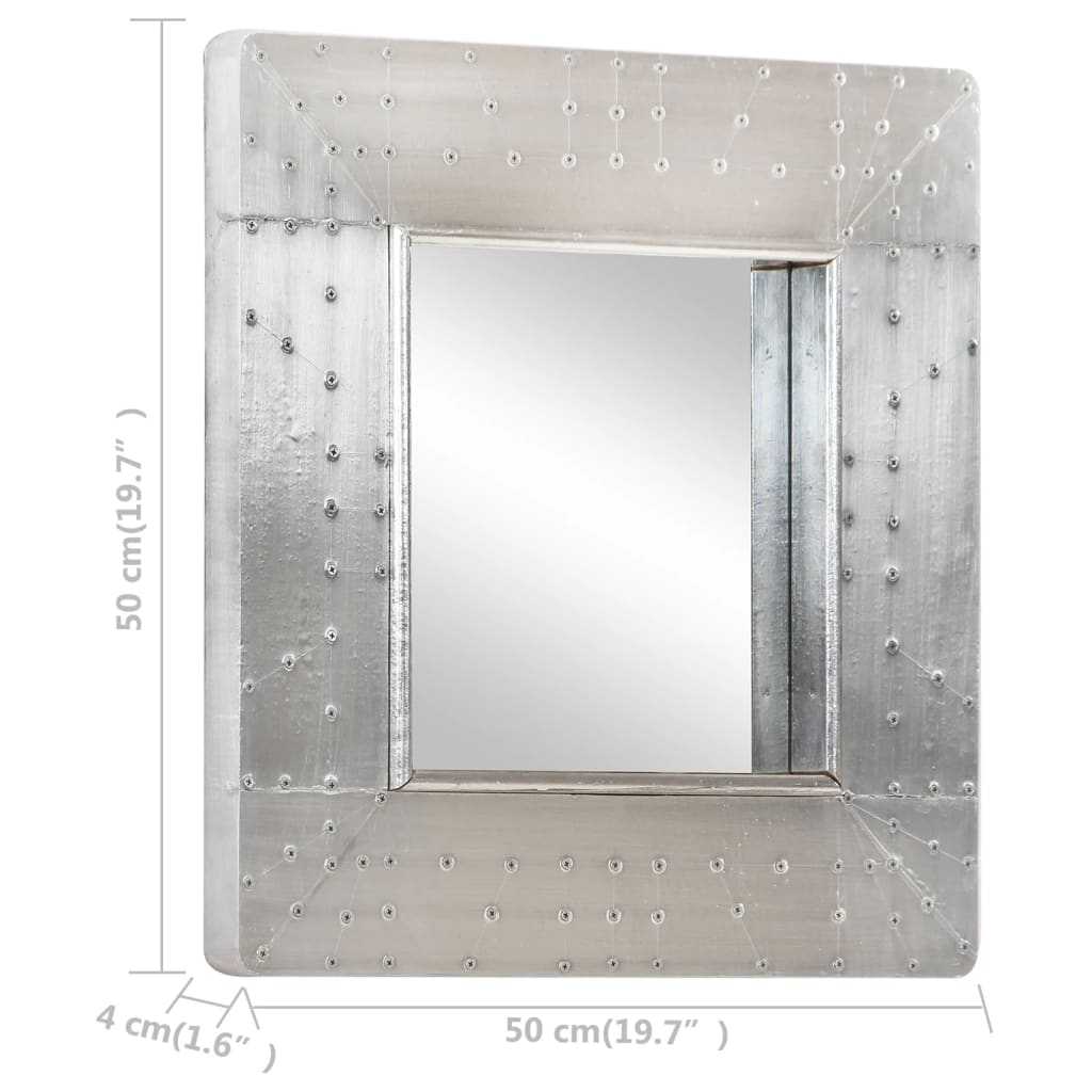 Specchio Stile Aviatore 50x50 cm in Metallo