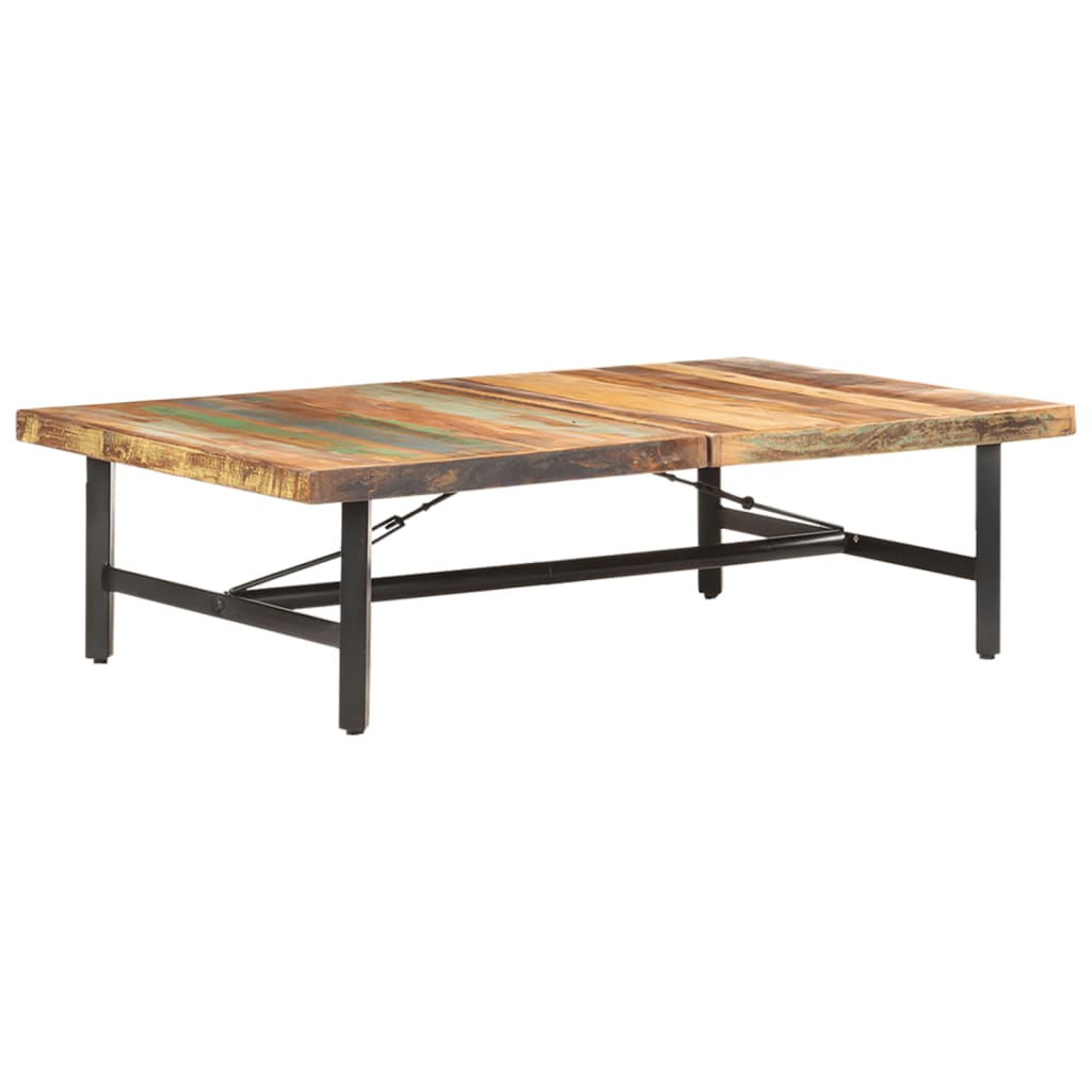 Tavolino da Salotto in Legno Massello di Recupero 142x90x42 cm