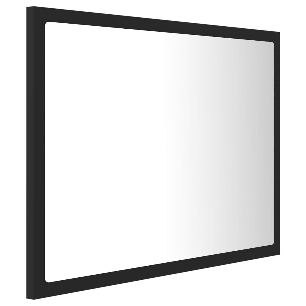 Specchio da Bagno a LED Grigio 60x8,5x37 cm in Acrilico