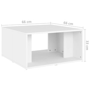 Tavolini da Salotto 4 pz Bianchi 33x33x33 cm in Multistrato