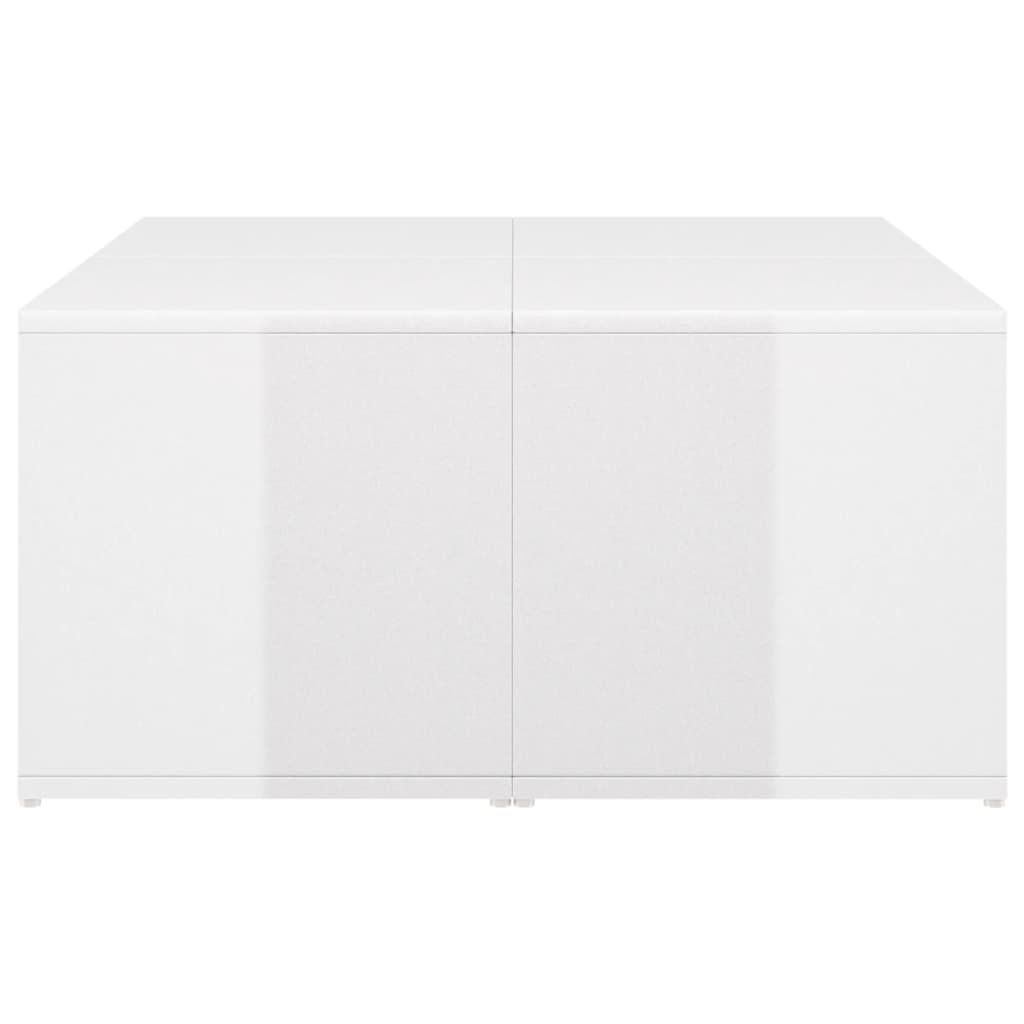 Tavolini da Salotto 4 pz Bianco Lucido 33x33x33 cm Multistrato