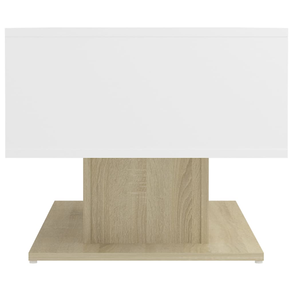 Tavolino Salotto Bianco Rovere Sonoma 103,5x50x44,5 Multistrato
