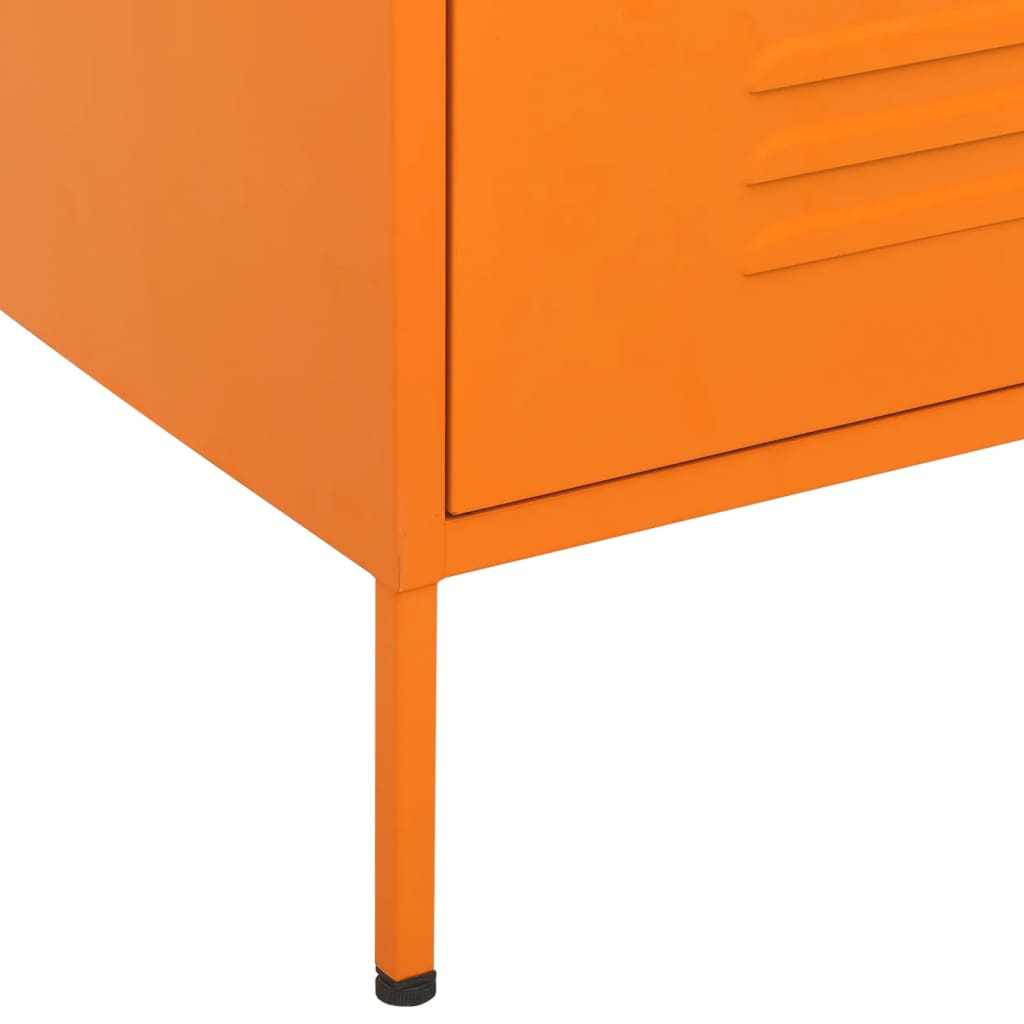 Cassettiera Arancione 80x35x101,5 cm in Acciaio